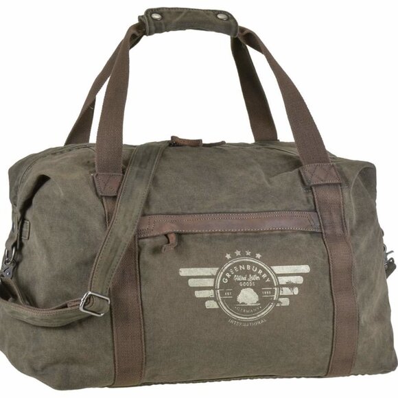 Greenburry Travel bag Canvas 51x31cm "Aviator" khaki - Picture 1 of 3